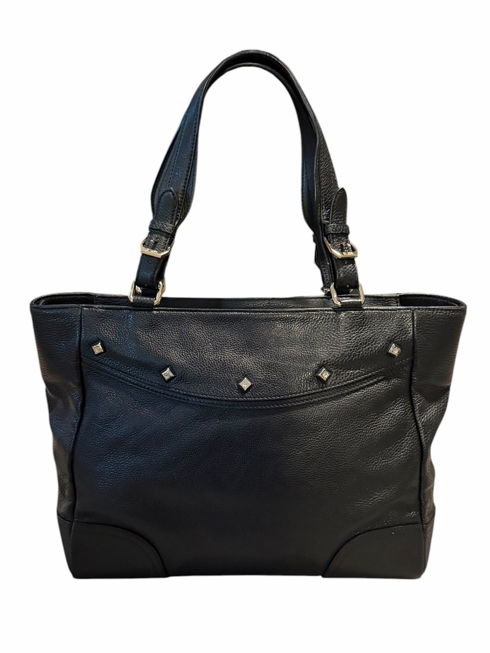 MCM Black Pebbled Leather Tote